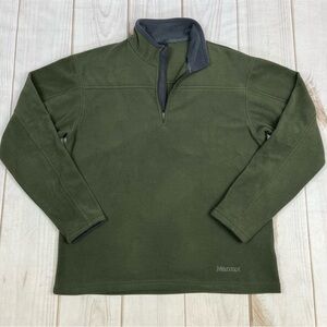 Marmot 1/4 Zip Pullover Fleece Jacket Green Sz XL